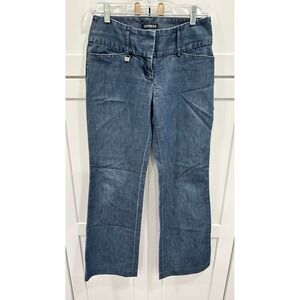 Express Editor Jeans Womens 2 Medium Wash Flare‎ Leg Denim Trousers Blue